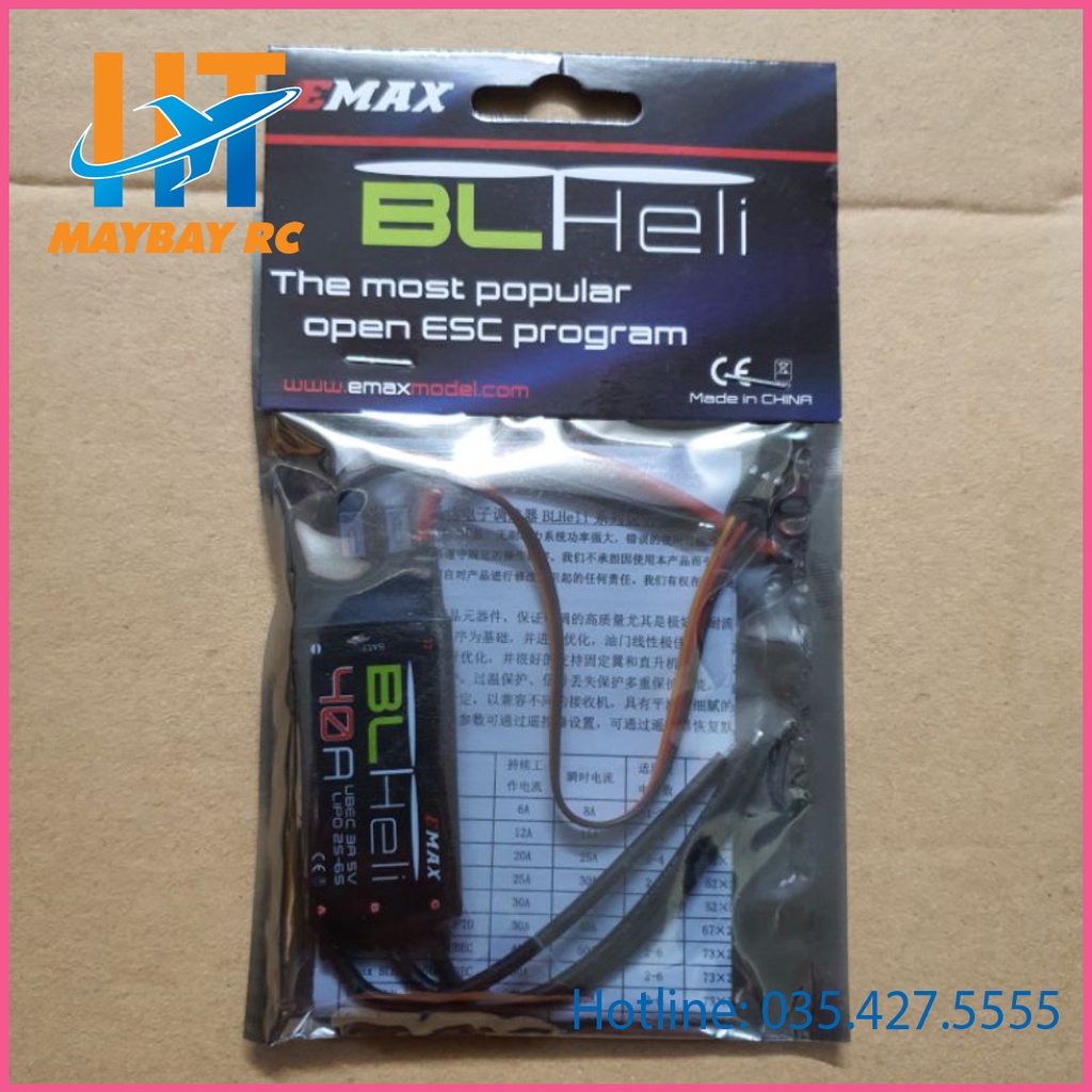 0ESC 40A BLHeli (CHÍNH HÃNG EMAX) - Esc không chổi than, bộ điều tốc động cơ không chổi than