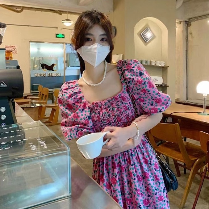 Đầm Voan Hoa Thời Trang Mùa Hè Pháp Hàng Mới Dành Cho Nữ 2022