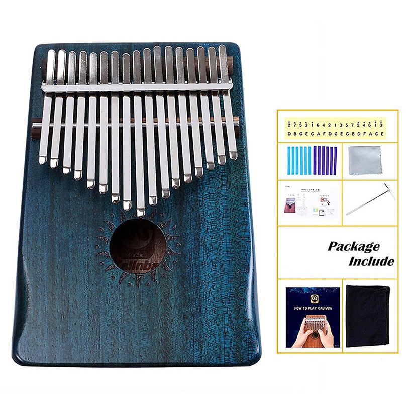 Đàn Kalimba gỗ xanh rêu 17 phím Woim gỗ cao cấp- Thumb Piano 17 keys - HÀNG CÓ SẴN