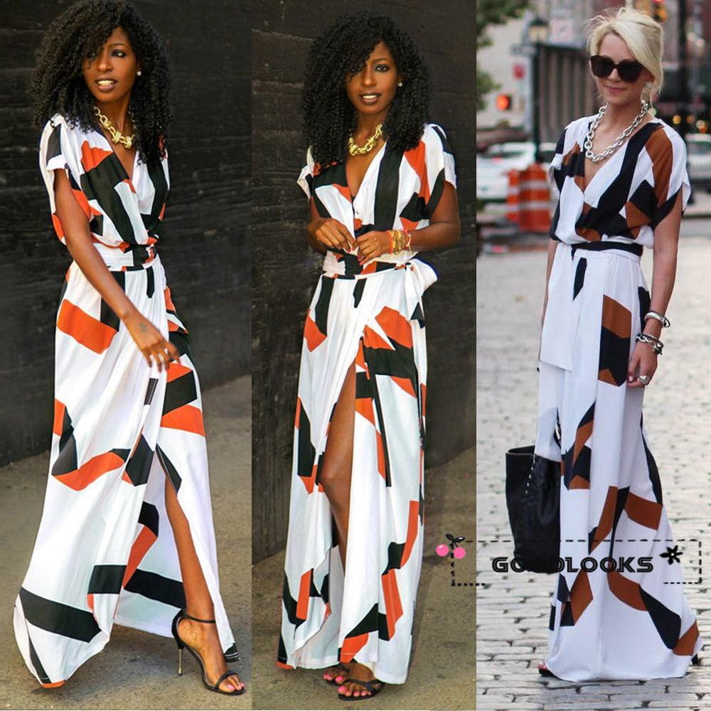 HGL♪New Sexy Women Summer Long Maxi BOHO Evening Party Dress Beach Dresses Sundress | BigBuy360 - bigbuy360.vn