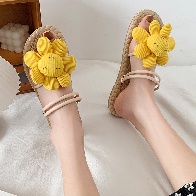 IELGY Dép đi biển  Đế Bằng Chống Trượt Thời Trang Dành Cho Nữ