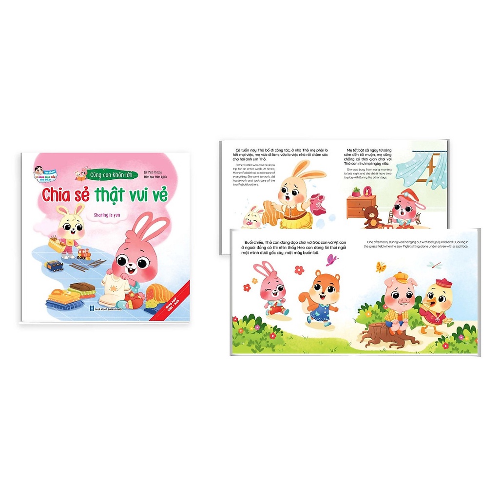 Sách Cùng con khôn lớn - Sách kỹ năng giao tiếp cho bé - Bộ 10 cuốn truyện tranh song ngữ - Lẻ tùy chọn
