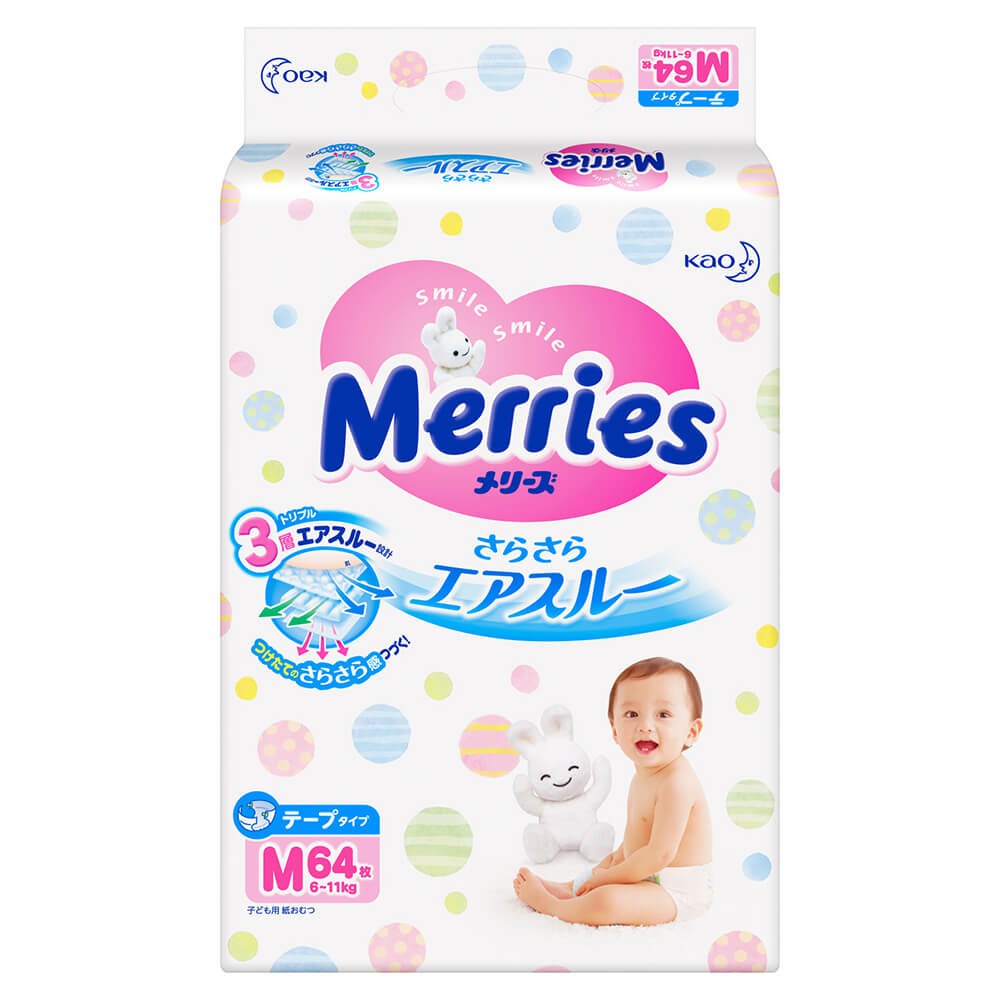 Tã Dán Merries L54/ S82/M64