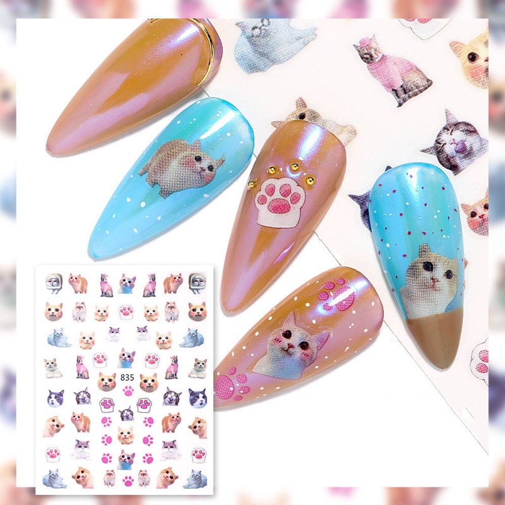 [Hàng mới về] Miếng dán móng trang trí kiểu dáng hoạt hình dễ thương DIY