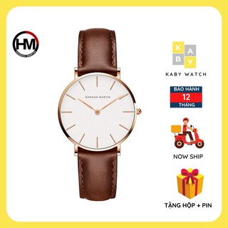 Đồng Hồ Nữ Siêu Mỏng HANNAH MARTIN CB36 Chính Hãng máy Nhật cao cấp dây da sang trọng chống nước