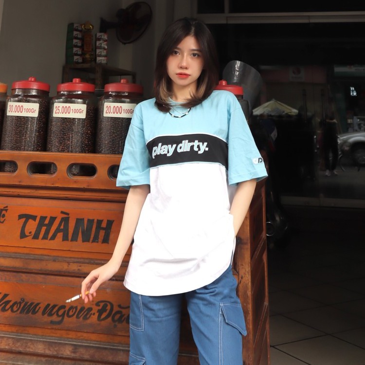 Áo thun PD PIPING tay ngắn chất liệu cotton kiểu dáng unisex - PLAY DIRTY STREETWEAR