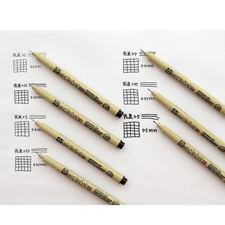 Bút Kim Đi Nét Sakura Pigma Micron từ Nhật Bản, Size 005 Màu Đen
