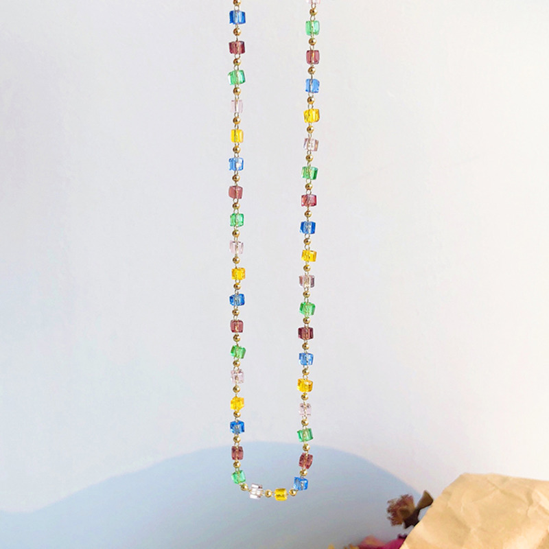 Dây Chuyền Màu Sắc 19886 Thiết Kế Đơn Giản Xinh Xắn Thời Trang