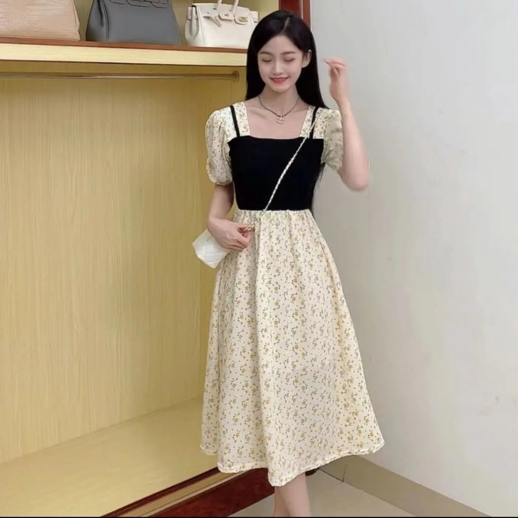 Đầm Hoa Thời Trang Mùa Hè Hàn Quốc Dành Cho Nữ