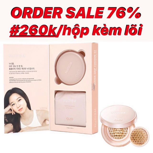 Set phấn nước CUSHION CLIO Nudism Water-Grip