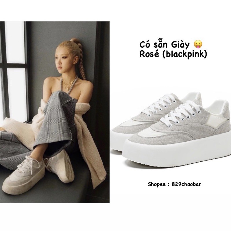 sẵn. Giày ROSE (blackpink) 😜 giày rosé | đế bánh mì 😘 thể thao trắng | BigBuy360 - bigbuy360.vn