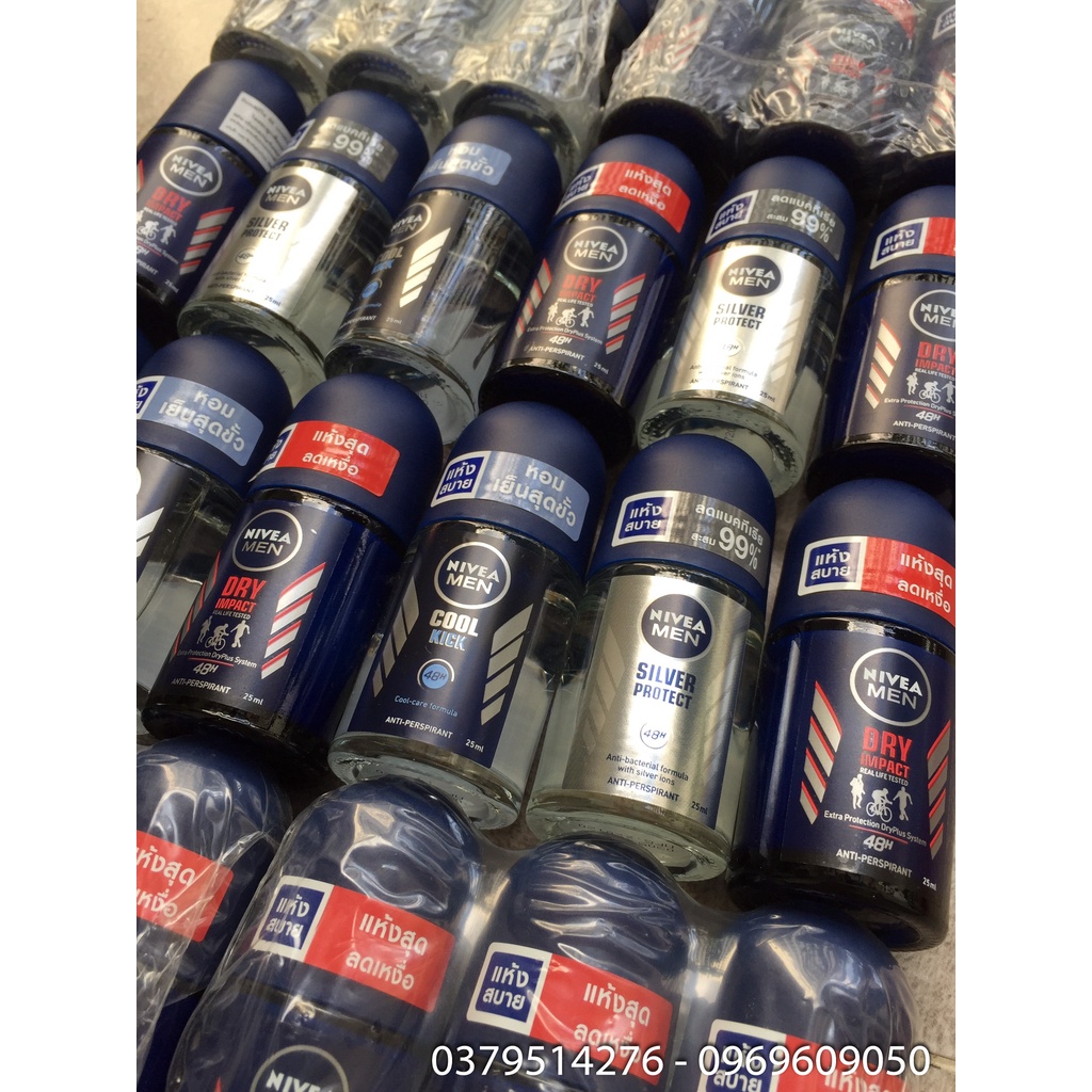 Lăn nách khử mùi Nivea men 50ml Thái Lan nhiều mùi hương