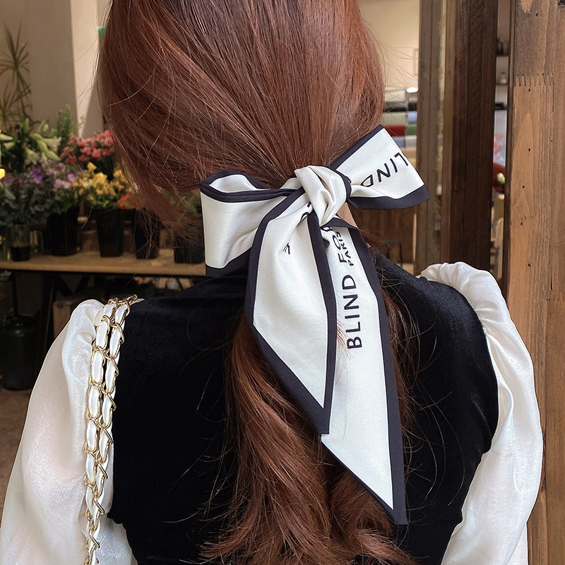 Fashion Silk Ribbon Bow Headband Hair Tie For Women