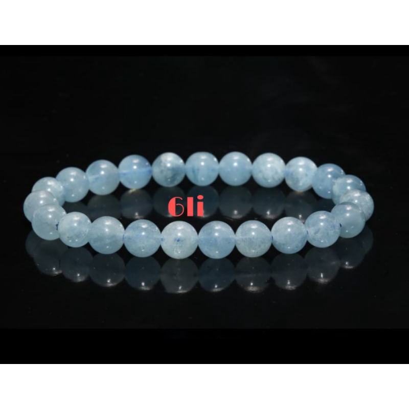 Vòng tay đá(Aqua) xanh dương 8li 10li 12li nhạt