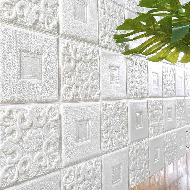 Miếng xốp dán tường gạch 3D kt ​35x35cm cách âm - cách nhiệt và chống ẩm tiện dụng giấy dán | BigBuy360 - bigbuy360.vn