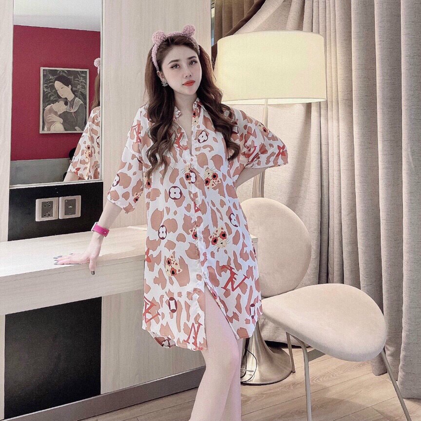 Váy Xinh Mặc Nhà Chất Liệu Lụa Satin Họa Tiết Xinh Xắn Dễ Thương | BigBuy360 - bigbuy360.vn