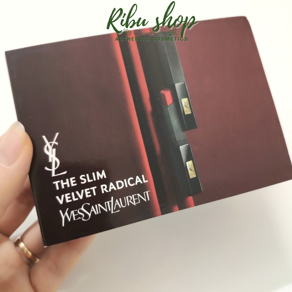 Mẫu thử sample son lì YSL The slim velvet radical 4 ô kèm cọ - Ribu shop