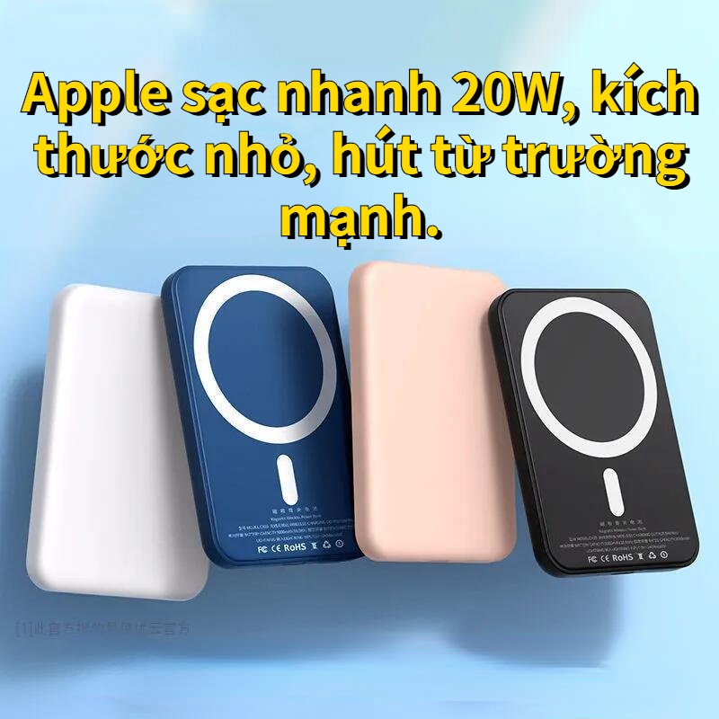 10000mAh Đế Sạc Nhanh Không Dây Từ Tính Cho Điện Thoại Apple 13 / 12 Android/mi/oppo/vivo/samsung, điện sạc không dây, sạc từ tính