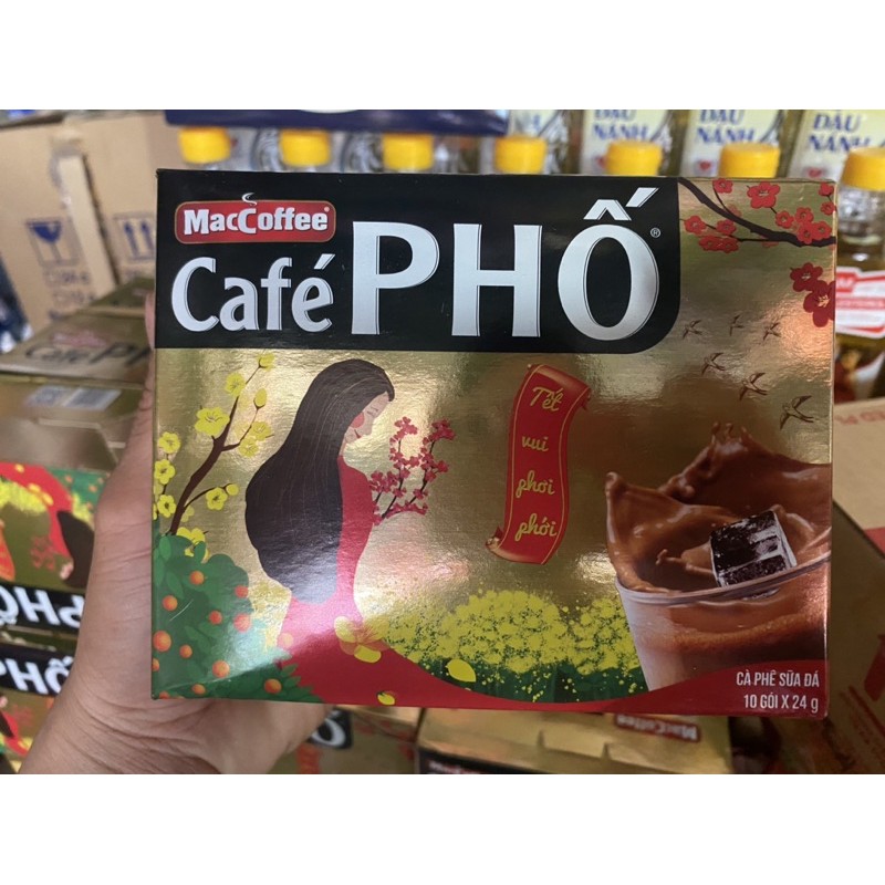 cafe phố sữa đá hộp 10 gói x 24g MacCoffee