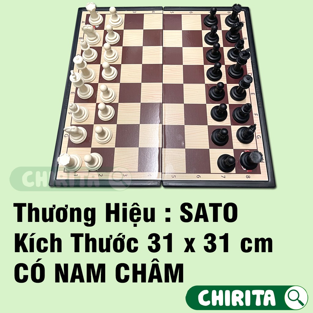 Cờ Vua Nam Châm Quốc Tế Cao Cấp ĐỦ LOẠI - Bàn Cờ Vua Nhựa / Màu Gỗ LOẠI LỚN, LOẠI VỪA, Mini- ĐỒ CHƠI Board Game CHIRITA