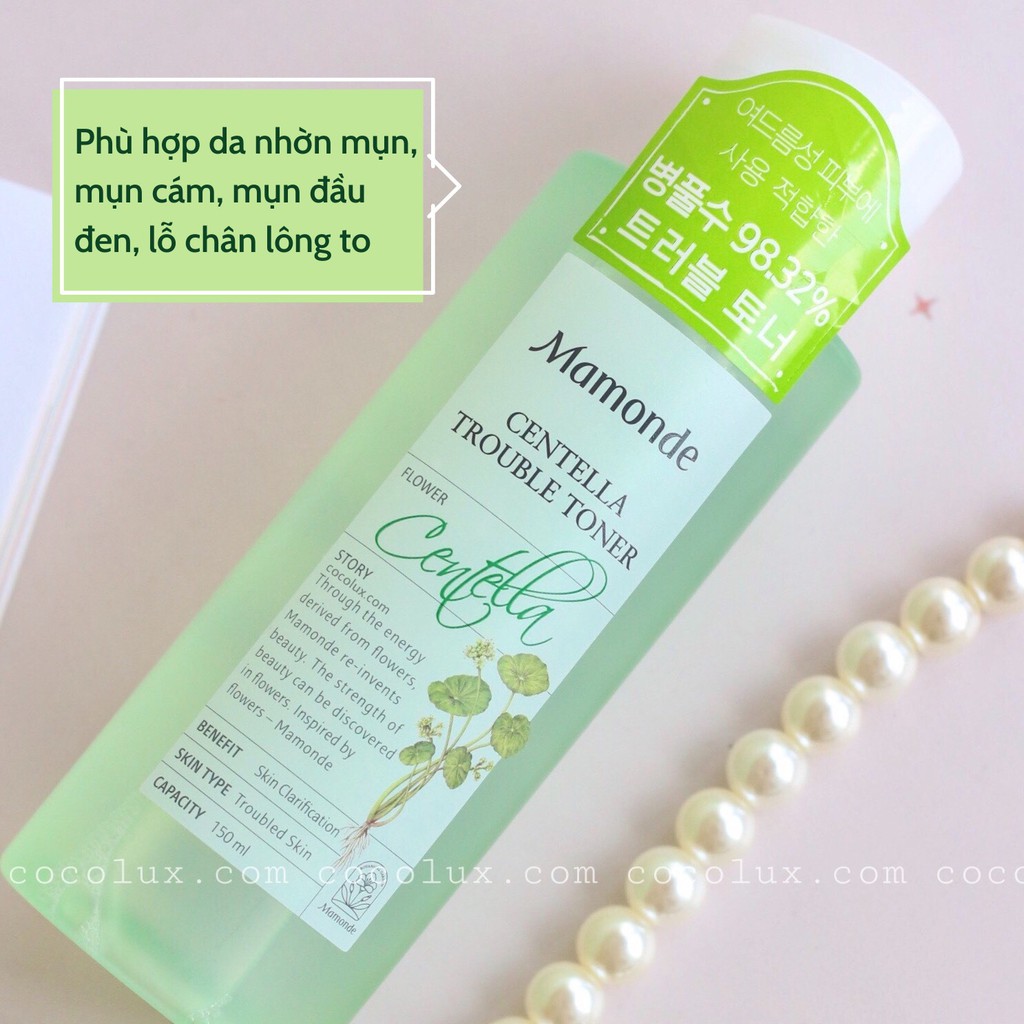 Nước Hoa Hồng Rau Má Mamonde 150ml[COCOLUX]