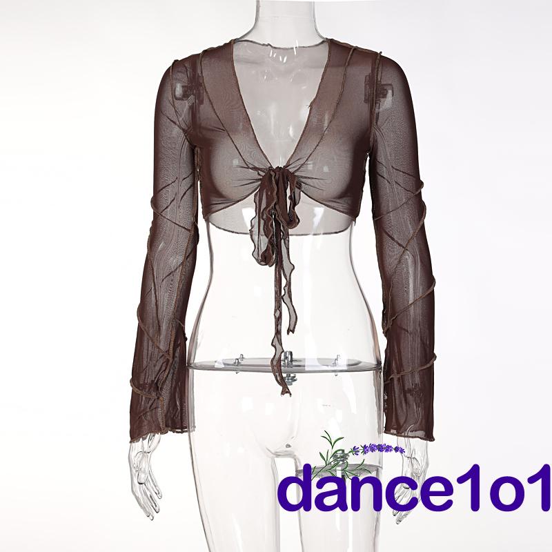 ✦Um☏Áo Tay Dài Cổ Chữ V Màu Sắc Thanh Lịch