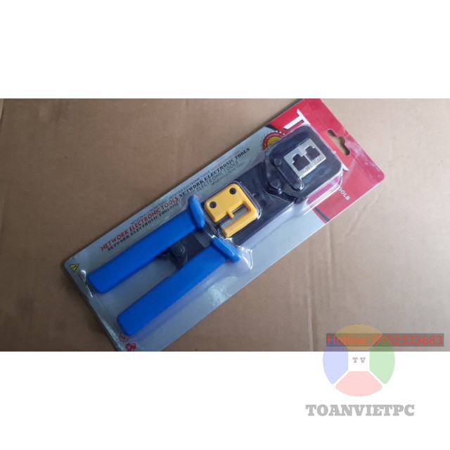 Kìm Bấm Hạt Mạng Xuyên Thấu TOOLS Tặng kèm 10 đầu bấm