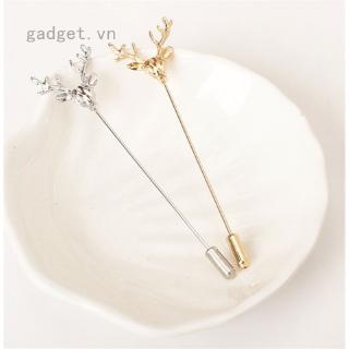 Ghim cài áo hình đầu hươu phong cách cổ điển