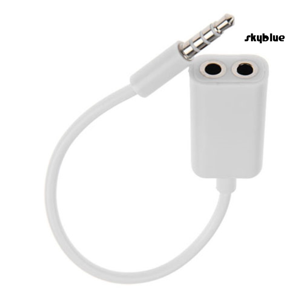 [SK]3.5mm 1 Male To 2 Female Audio Headphone Splitter Cable Adapter For iPhone MP3