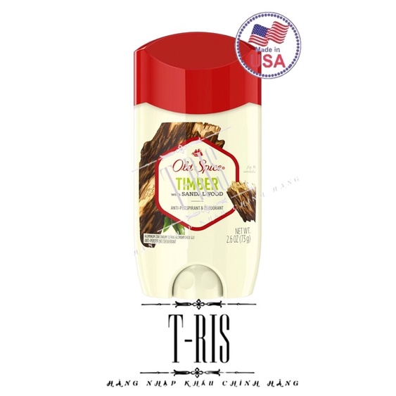 FSSMAR27 GIẢM 20% - FSSMAR27 GIẢM 60%[USA] Lăn sáp khử mùi Old Spice Timber 73g date 03/23(ruột trắng) HÀNG CHÍNH HÃNG