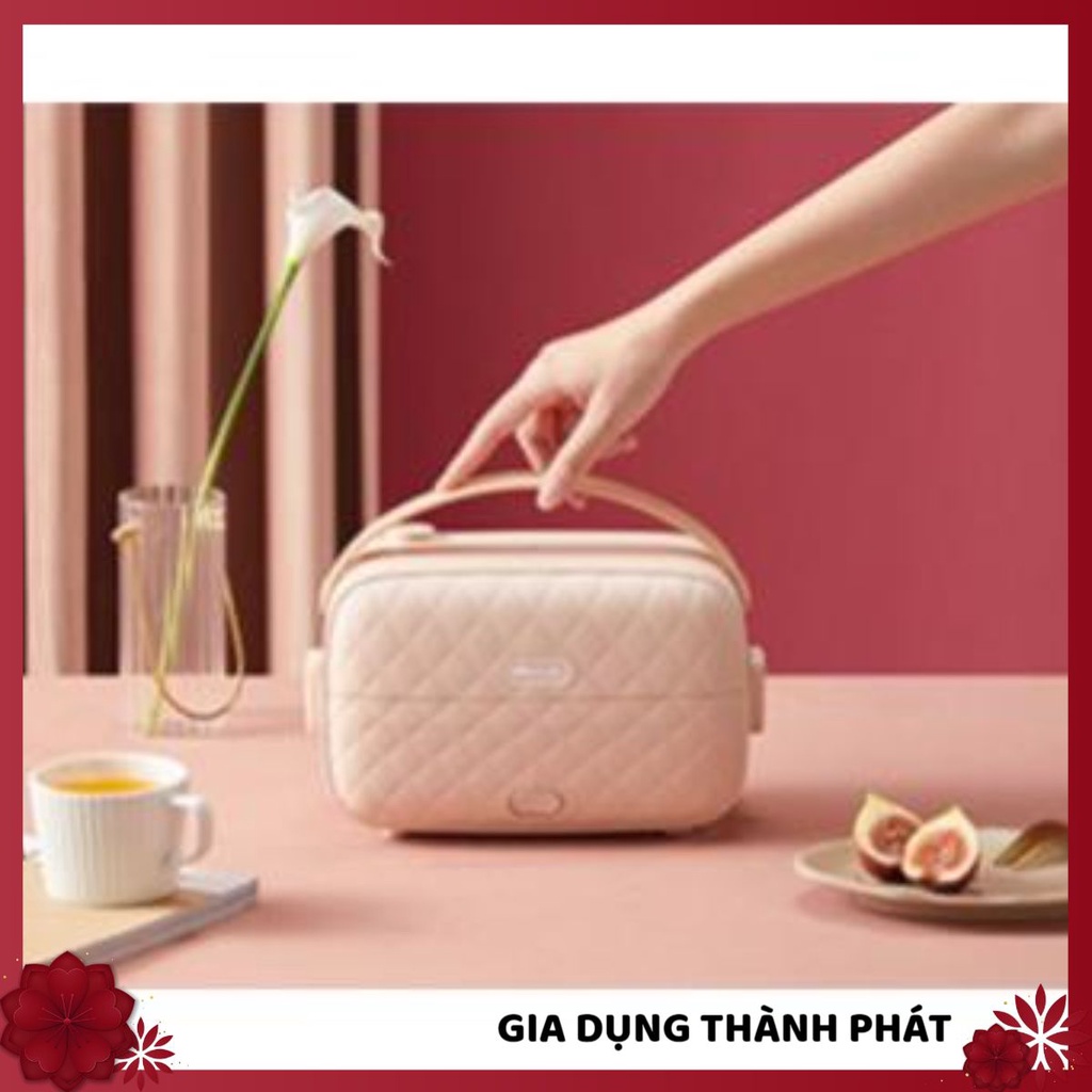 Hộp cơm cắm điện Bear DFH-B12E1, 2 tầng 3 ngăn, sử dụng inox cao cấp 304, dùng cho văn phòng