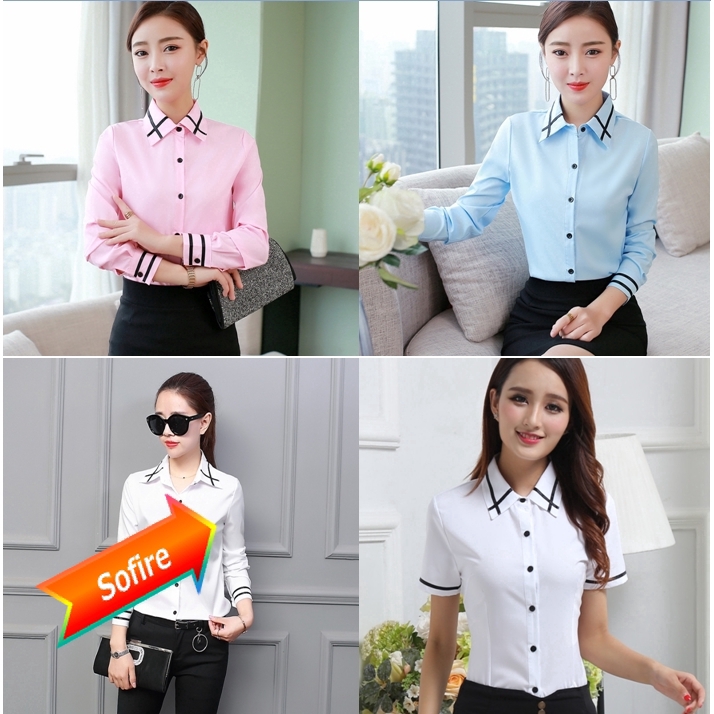 Áo sơ mi Dài tay Ngắn tay Thời Trang Nữ Áo kiểu