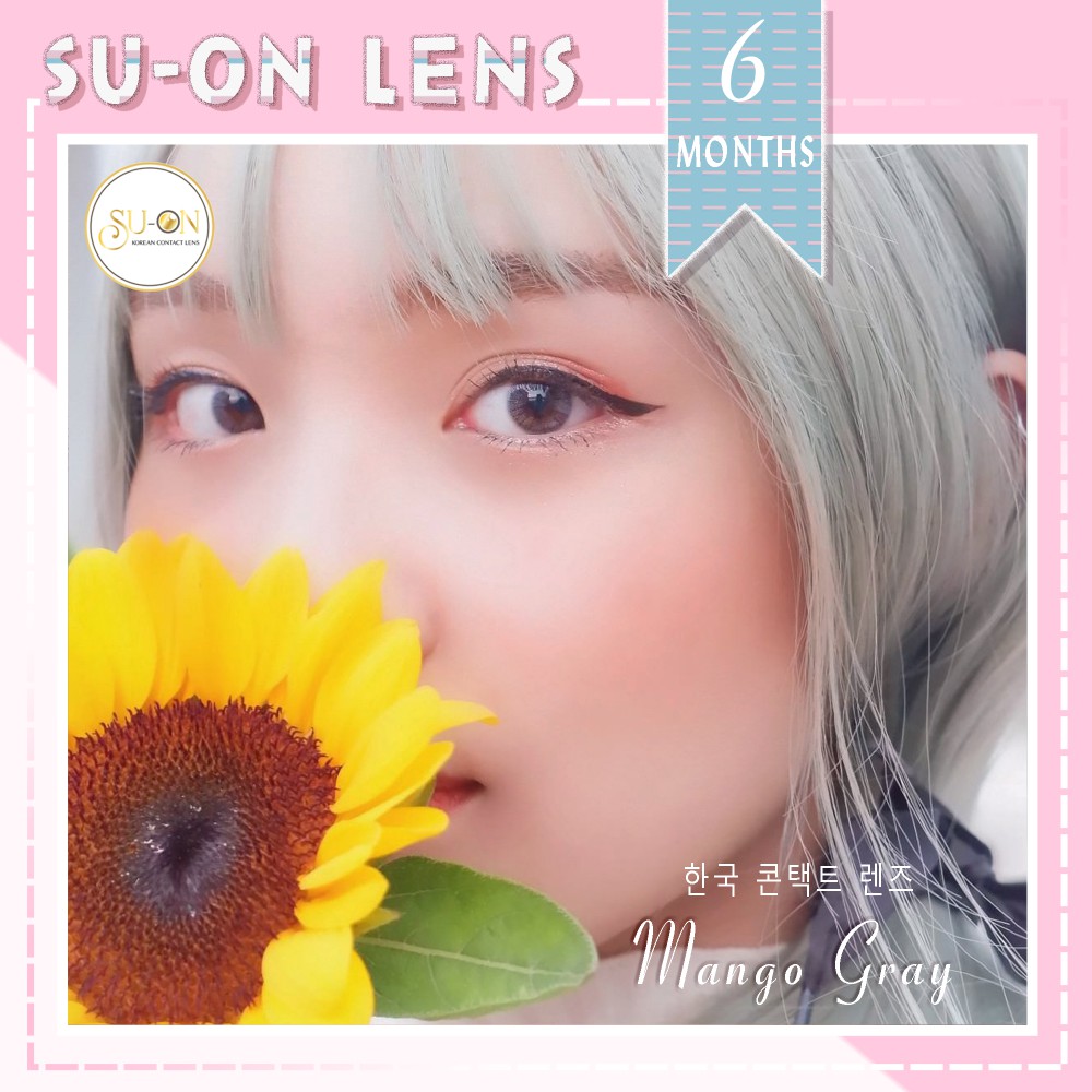 Kính áp tròng 6 tháng MANGO GRAY áp tròng 14,1mm - Xám trong