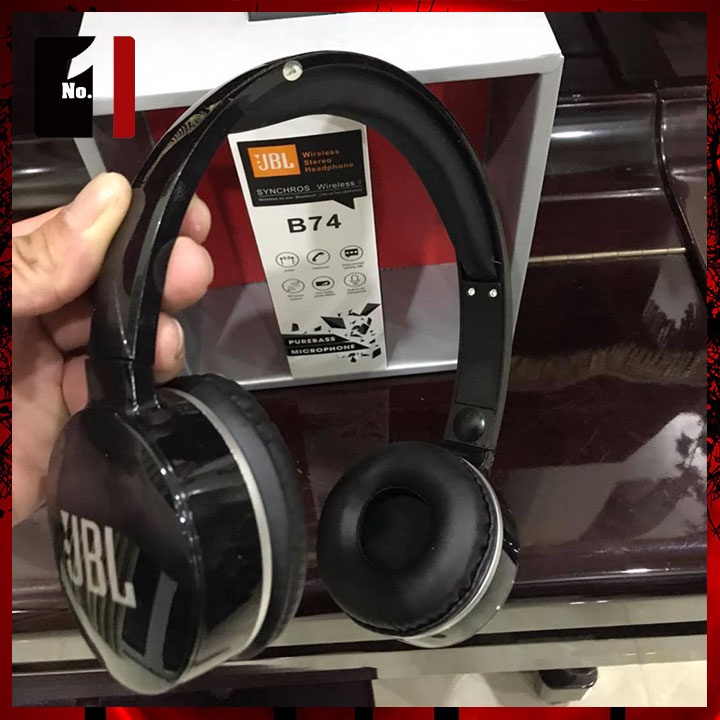 Tai Nghe Headphone Chụp Tai Bluetooth JBL B74 Tai Nghe Nhạc Điện Thoại Có Mic Úp Tai Không Dây