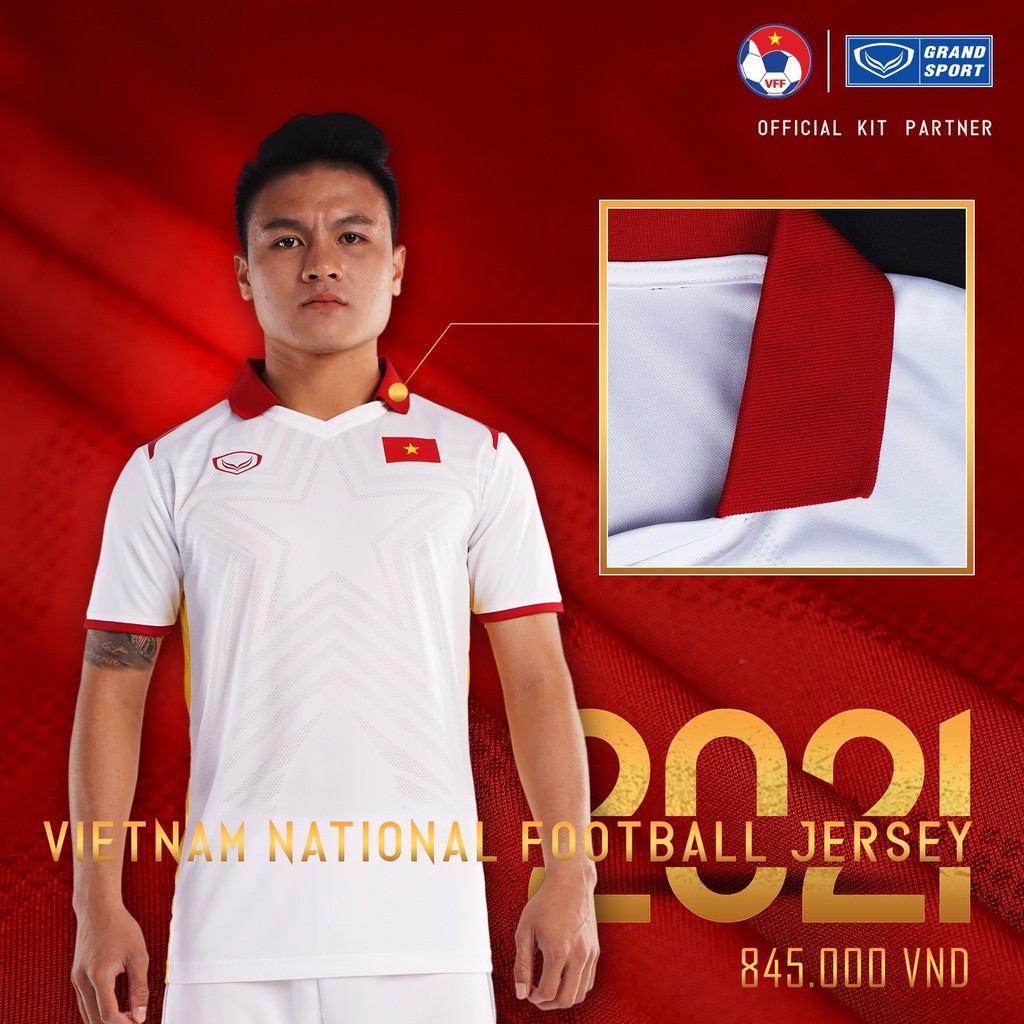 Áo đấu sân khách đội tuyển Việt Nam 2021 Grand Sport