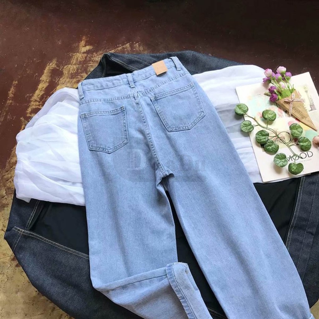 Quần Jeans Dài Ống Rộng Thời Trang Dành Cho Nữ