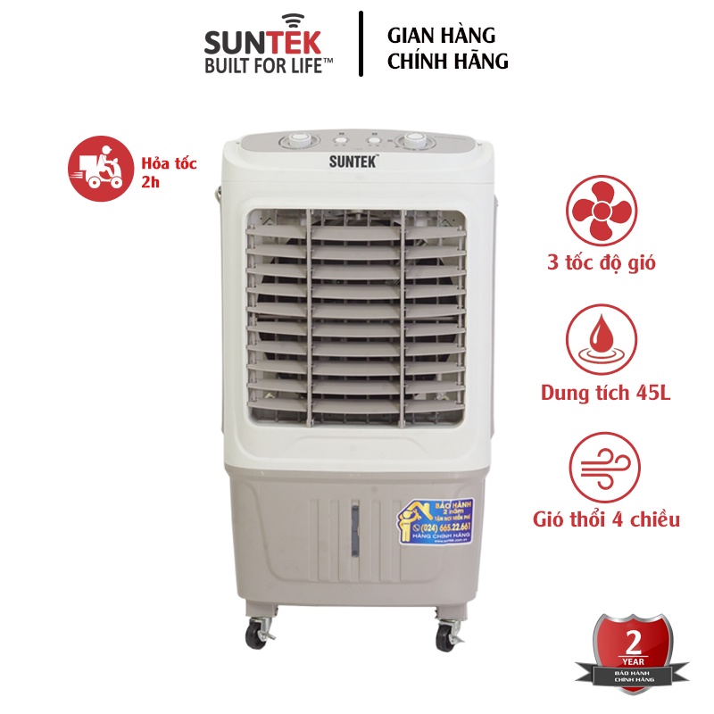 Quạt Điều Hòa Hơi Nước SUNTEK L-450 Knob (Đá Khô) - Máy làm mát lọc không khí 150W