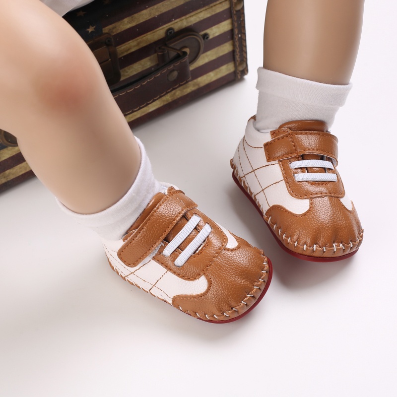 Giày Sneaker Đế Cao Su Chống Trượt Màu Sắc Phù Hợp Với Bé Trai Bé Gái Tập Đi
