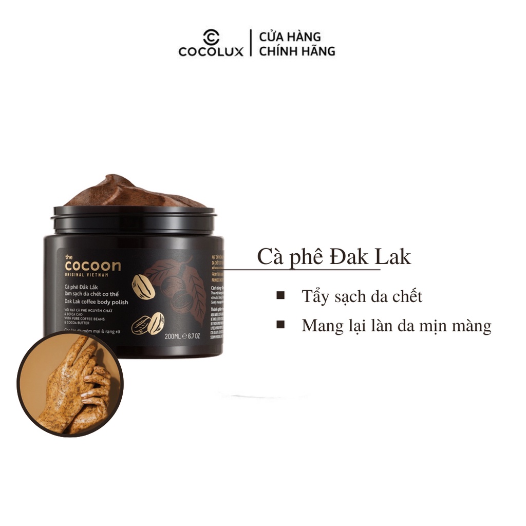 Tẩy Da Chết Cà Phê Đắk Lắk Cocoon 200ml