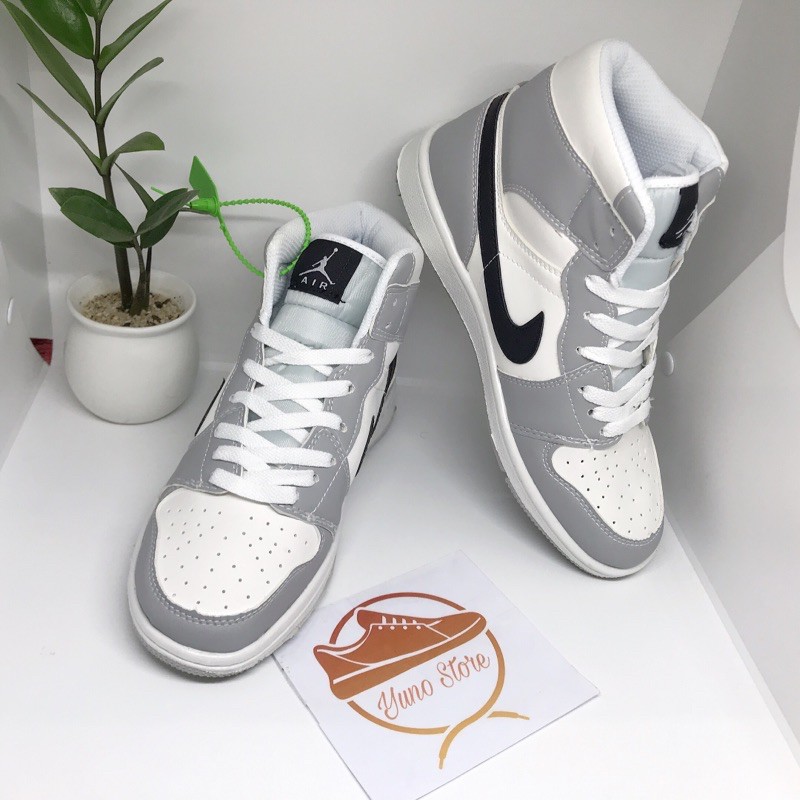 [ Hot Trend - Free Ship ] Giày thể Thao Jd1 Xám cao cổ nam/nữ cao cấp - Yuno Store | BigBuy360 - bigbuy360.vn