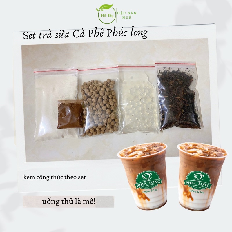 Set Trà Sữa Cà Phê Phúc Long Trà Sữa Uyên Ương Hong Kong 4-5 ly Pha Trà Sữa Tại Nhà cực Ngon