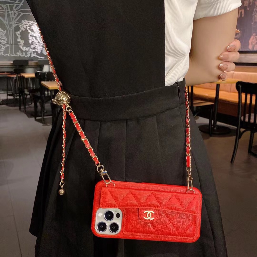 Ốp Điện Thoại Cao Cấp Có Ngăn Đựng Thẻ Và Dây Đeo Chéo Phong Cách Âu Mỹ Cho iphone1 15 15Promax xs max 11 15