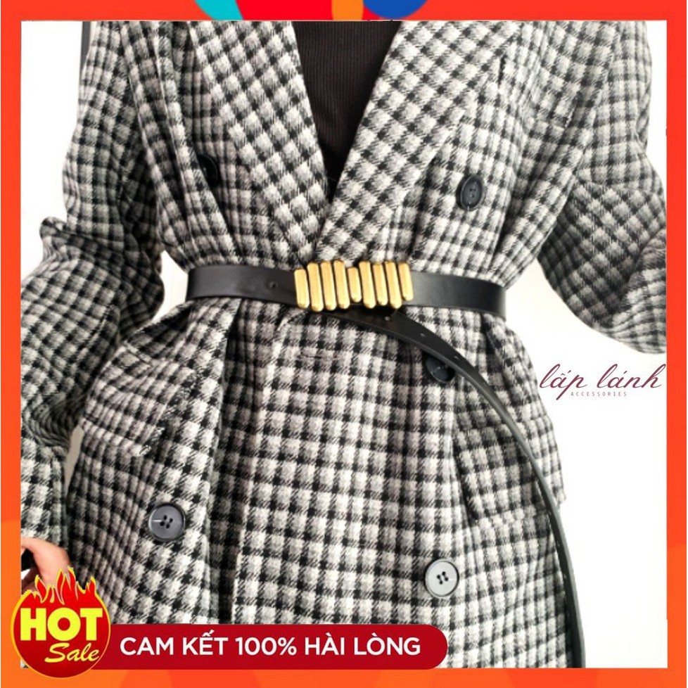 [Có sẵn] THẮT LƯNG DÂY LƯNG DA PU BELT MẶT KIM LOẠI PHỐI ĐẦM, VEST PHONG CÁCH RETRO CÁ TÍNH THỜI TRANG DL05