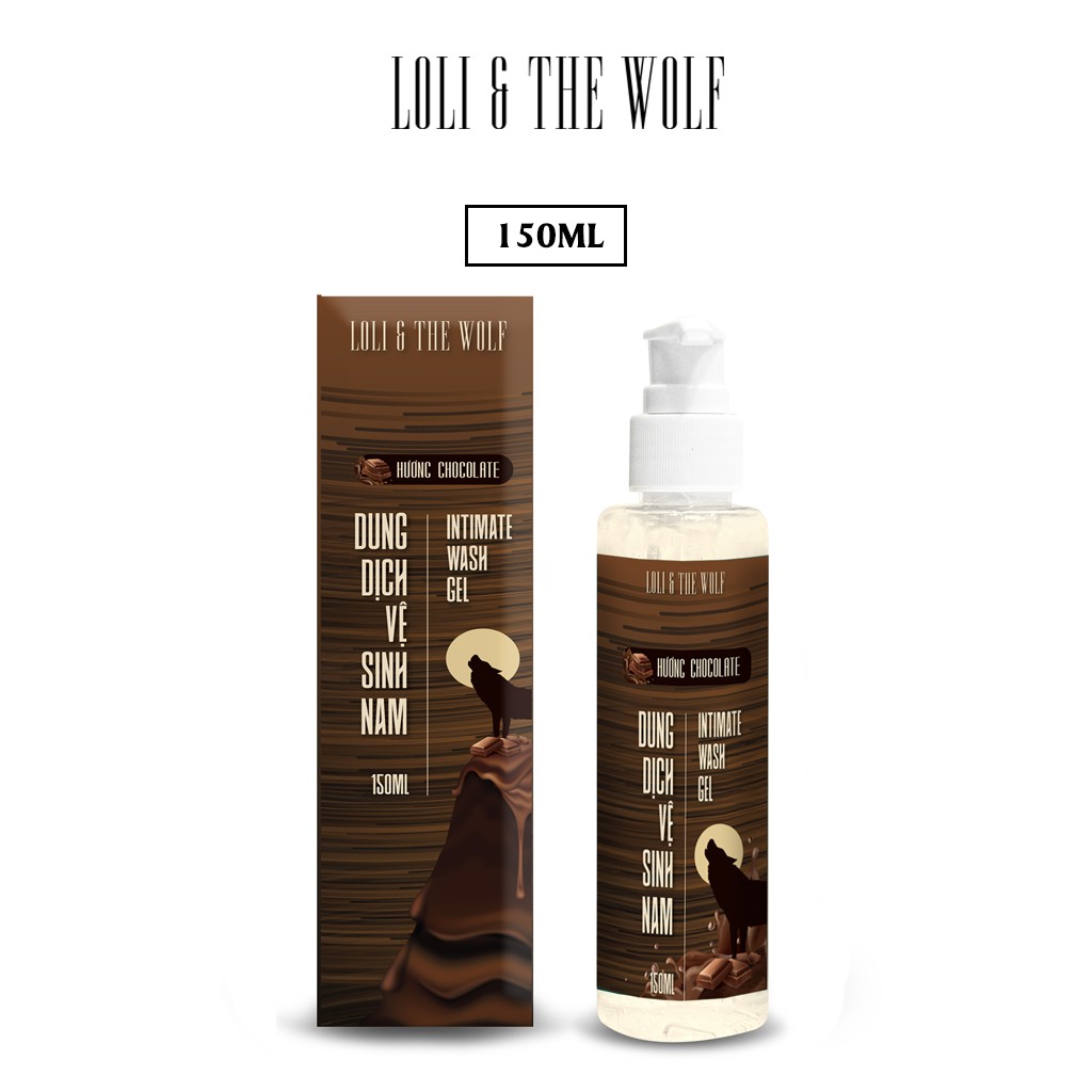 Dung dịch vệ sinh nam giới Loli The Wolf hương Chocolate chai vòi nhấn 150ml tiết kiệm