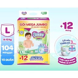 Tã quần Bobby gói Mega Jumbo M120 L104 XL92 XL96 XXL84 XXL88 mẫu mới