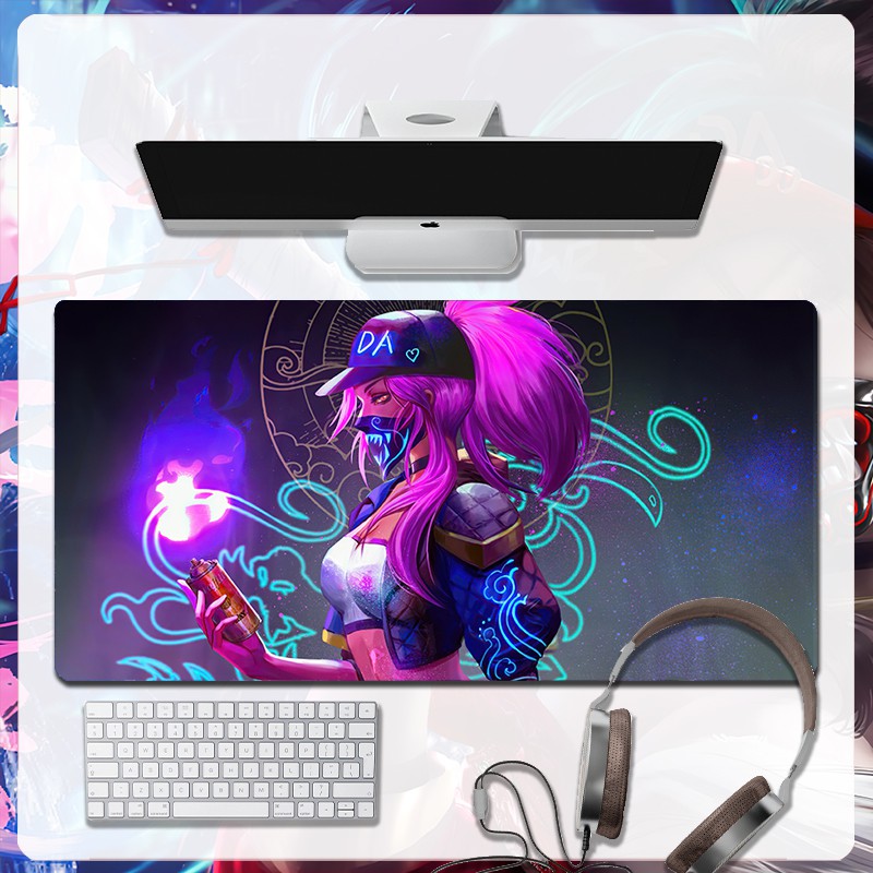 <20 mẫu>Lót chuột máy tính Anime KDA Gameing Grand Order cỡ bàn di chuột lớn 90x40cm chất liệu mouse pad cao su