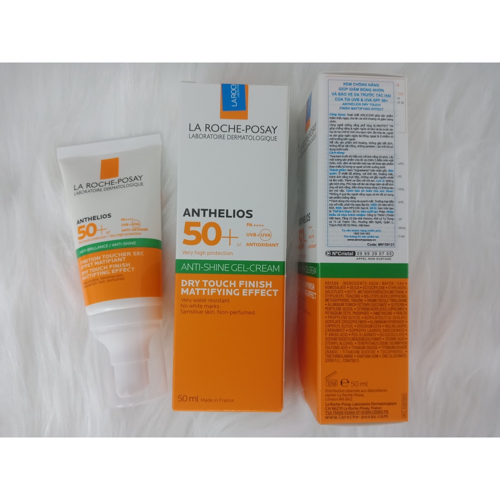 ✅ (HÀNG CHUẨN AUTHENTIC) KEM CHỐNG NẮNG LA ROCHE POSAY ANTI-SHINE ANTHELIOS XL DRY TOUCH SPF50+