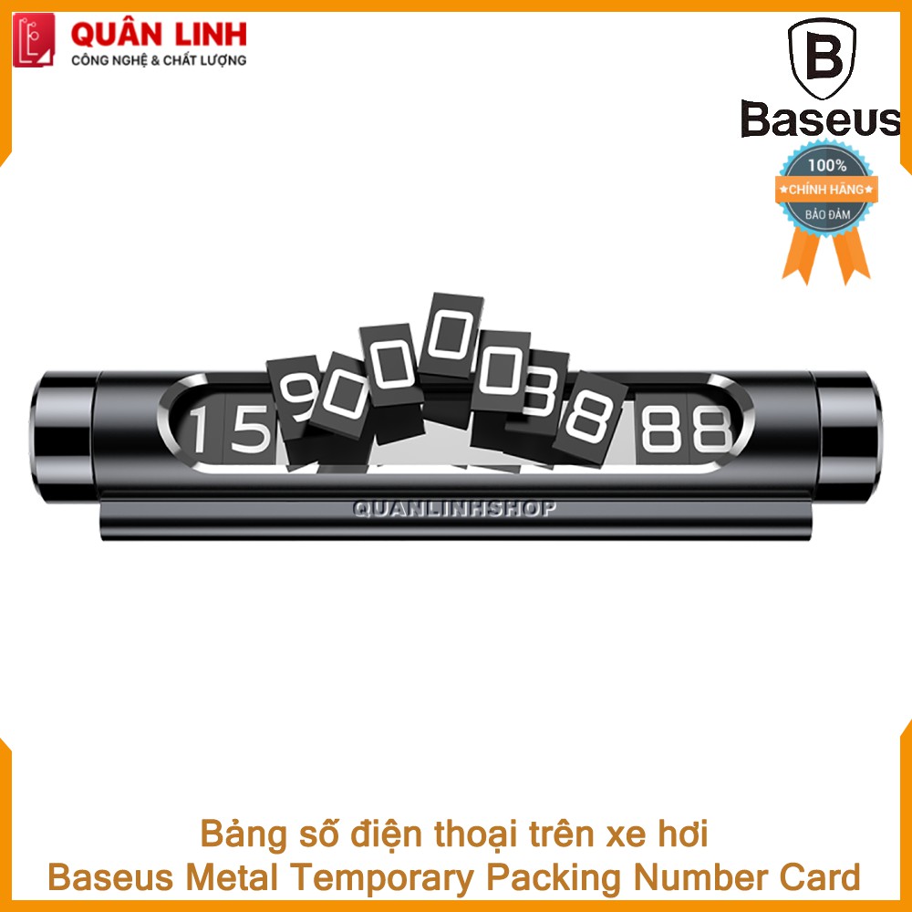 Bảng ghi số điện thoại trên ô tô xe hơi - Baseus Metal Temporary Packing Number Card | BigBuy360 - bigbuy360.vn