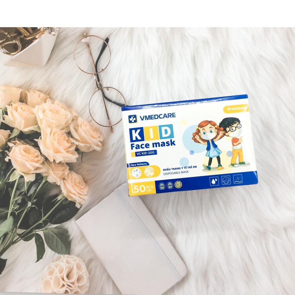 Khẩu Trang Y Tế 4 Lớp Kháng Khuẩn An Toàn Cho Trẻ Em Hôp 50 cái