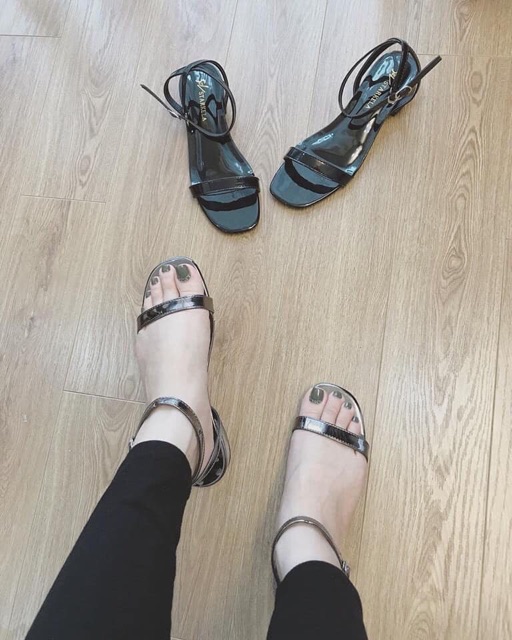 [SIÊU SALE 99k] Sandal nữ quai mảnh da bóng đế bệt hàng Vnxk xịn xò